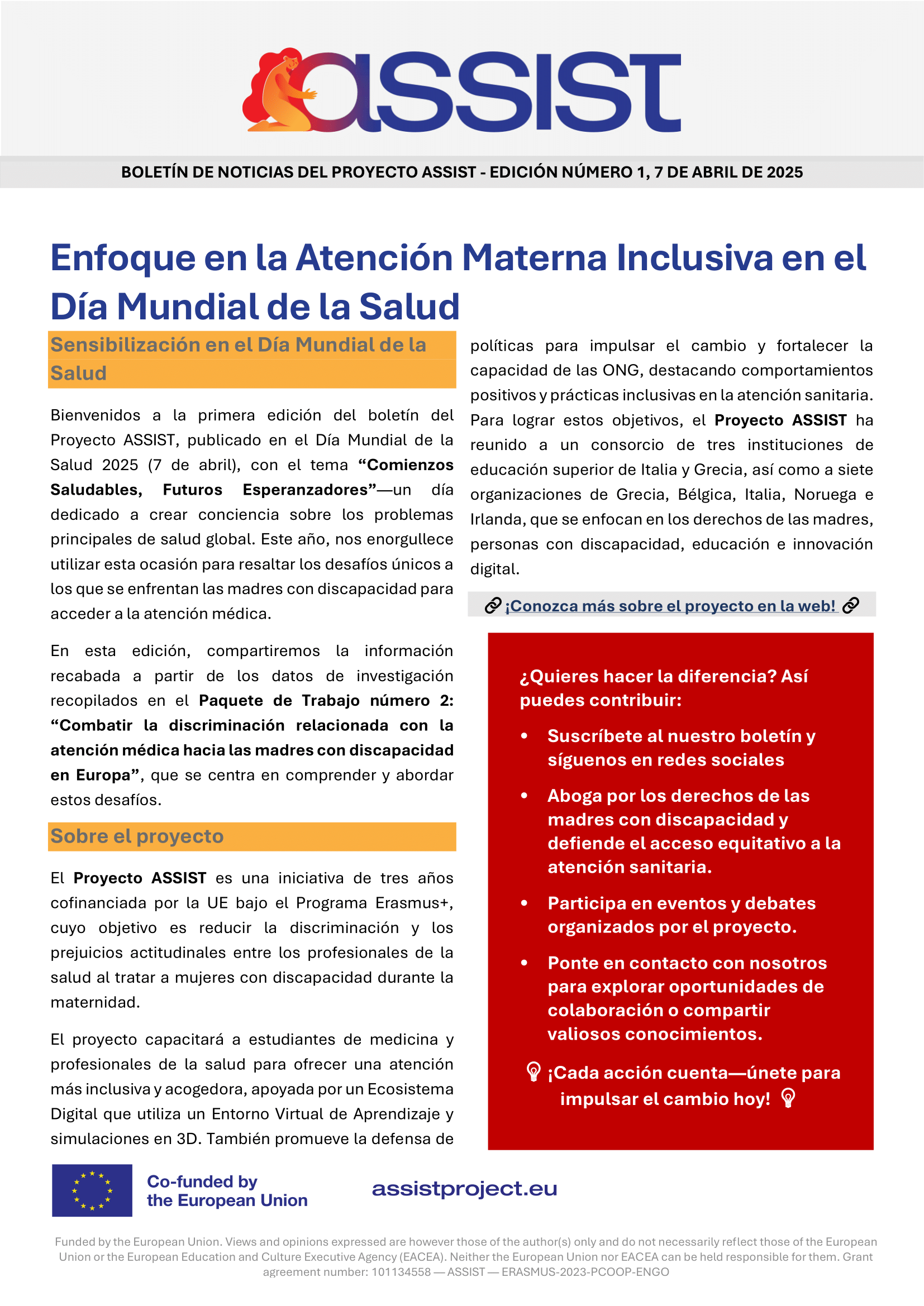 ASSIST Newsletter SP 1