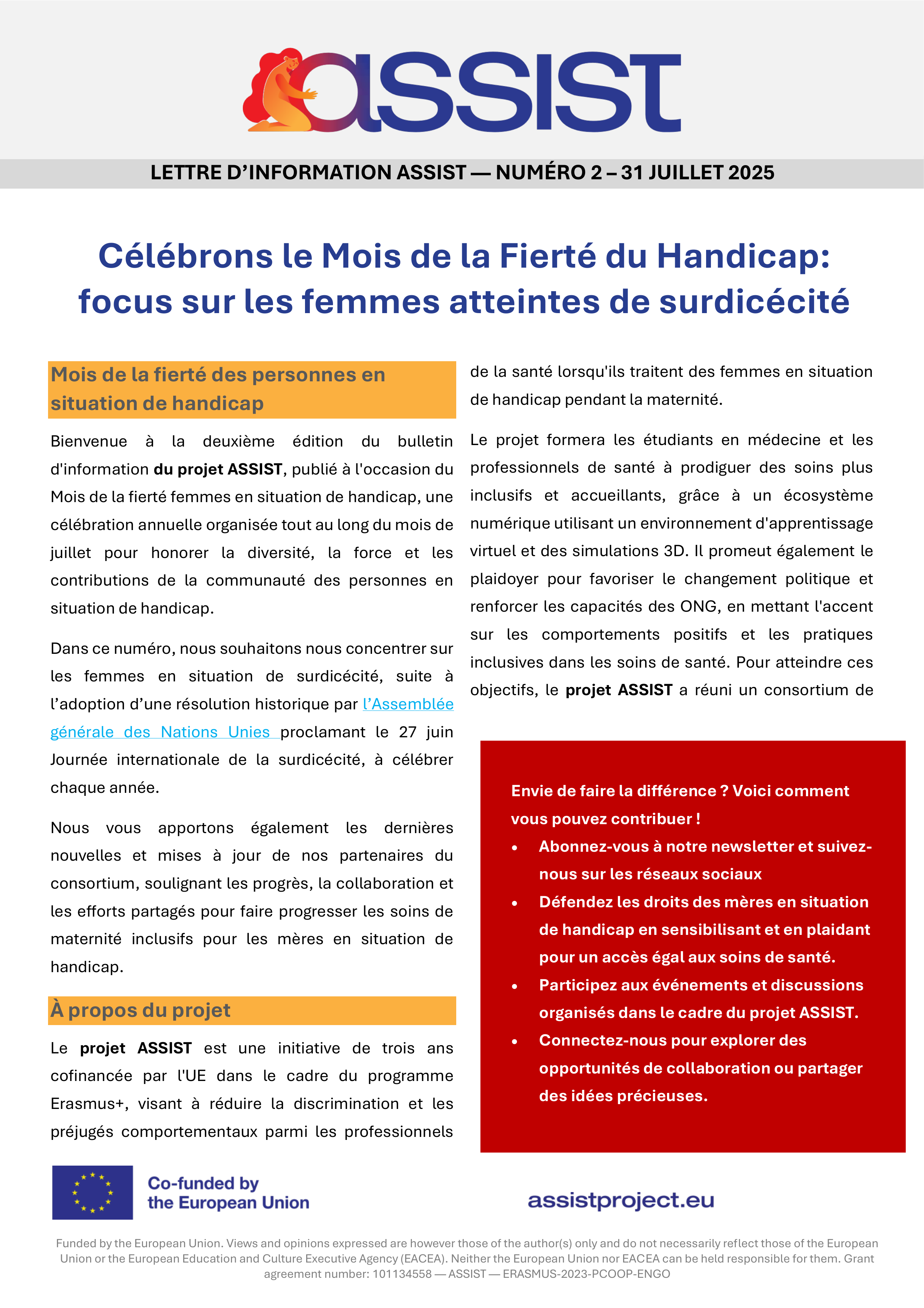 ASSIST Newsletter Second Edition ENG