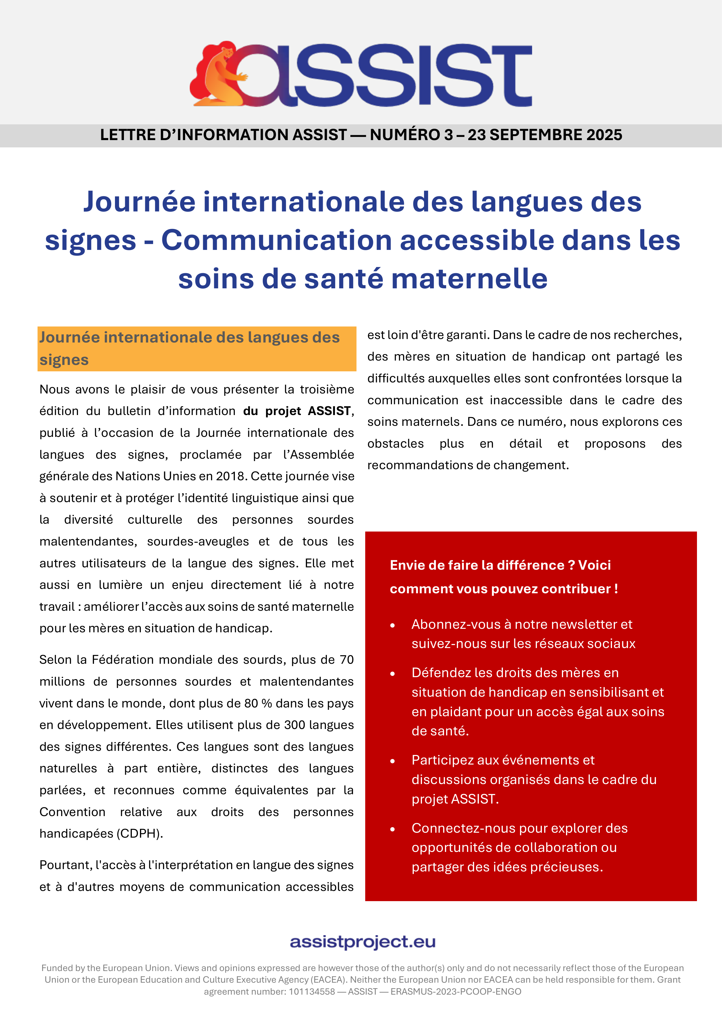 ASSIST Newsletter Third Edition ENG