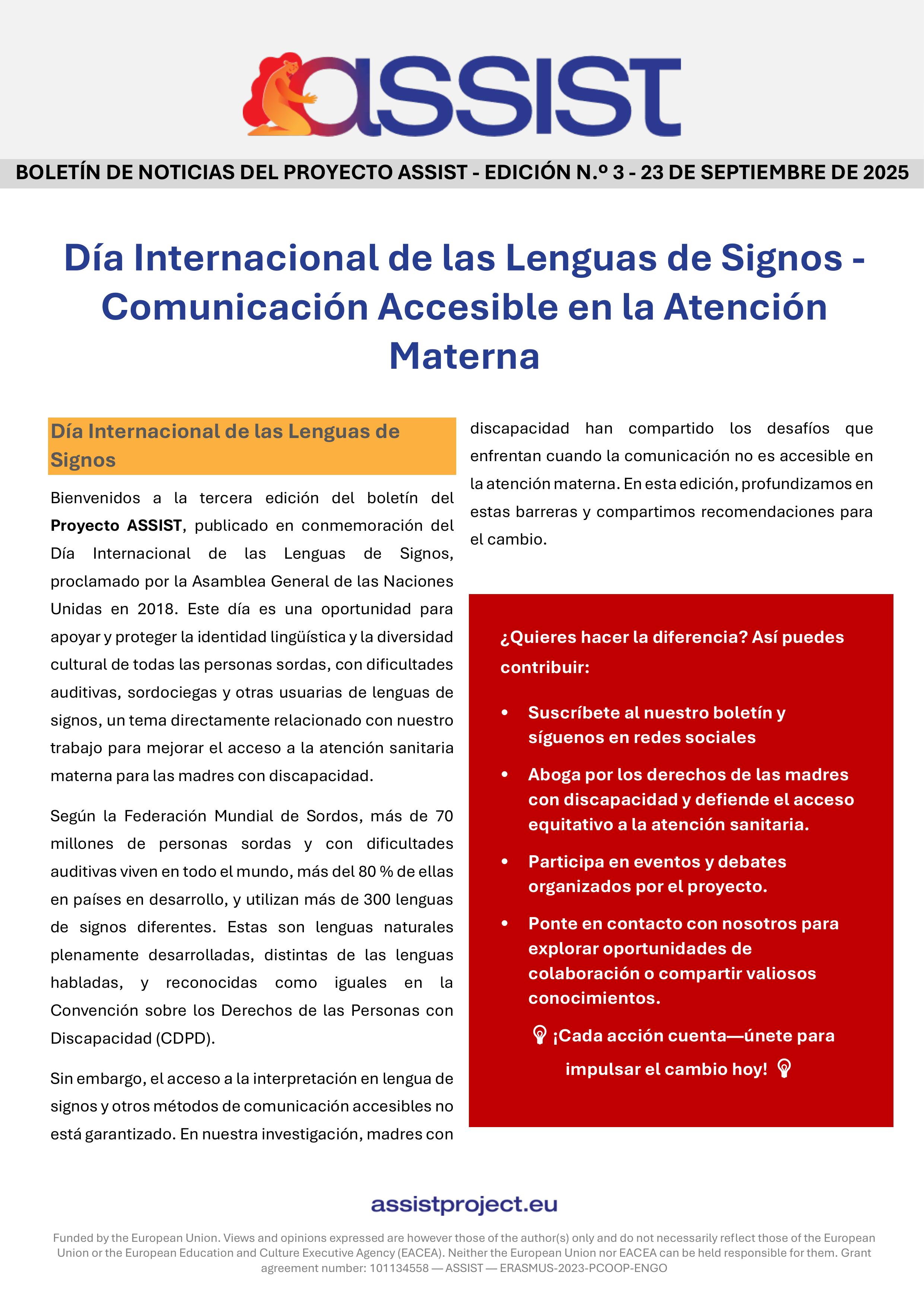 ASSIST Newsletter Third Edition ENG