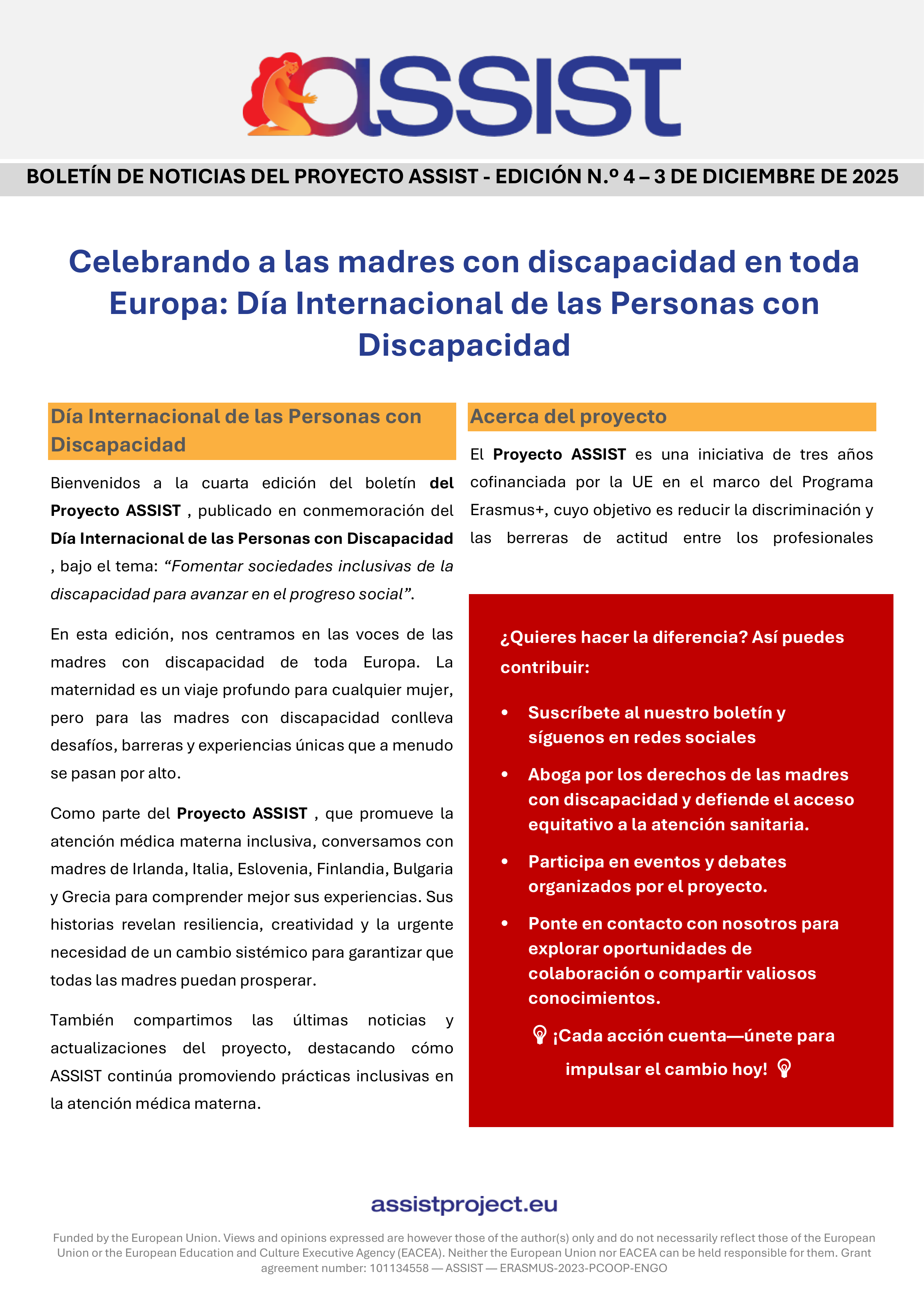 ASSIST Newsletter Fourth Edition ENG