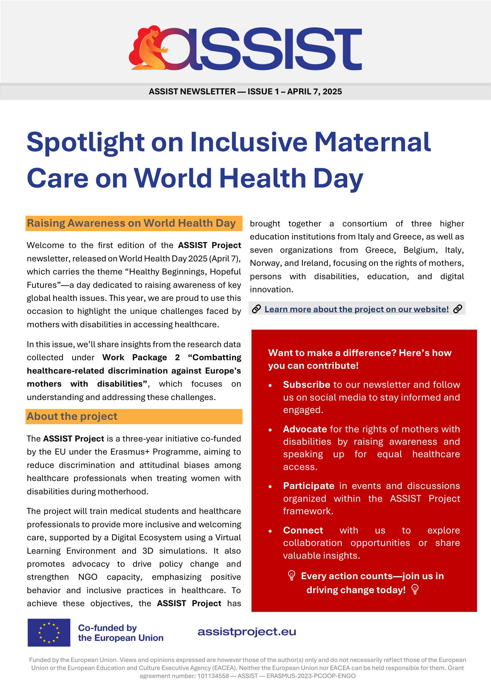 ASSIST Newsletter ENG 1