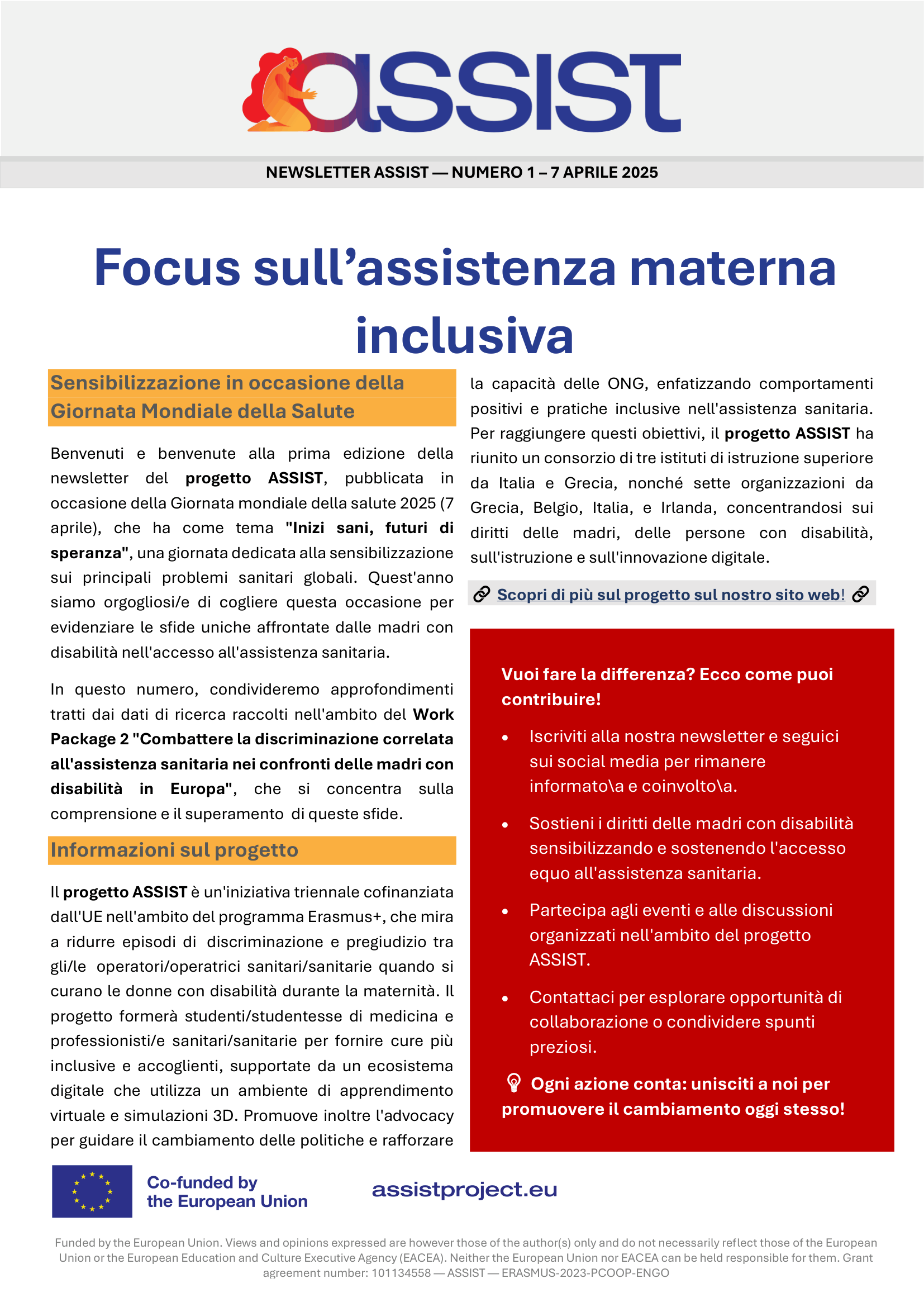 ASSIST Newsletter ENG 1
