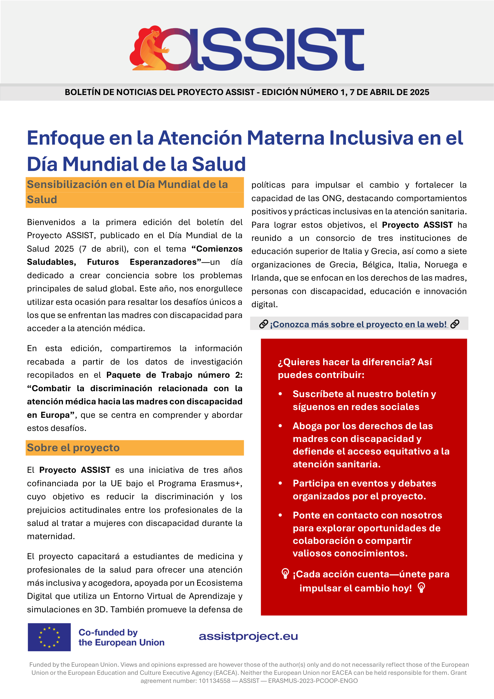 ASSIST Newsletter ENG 1