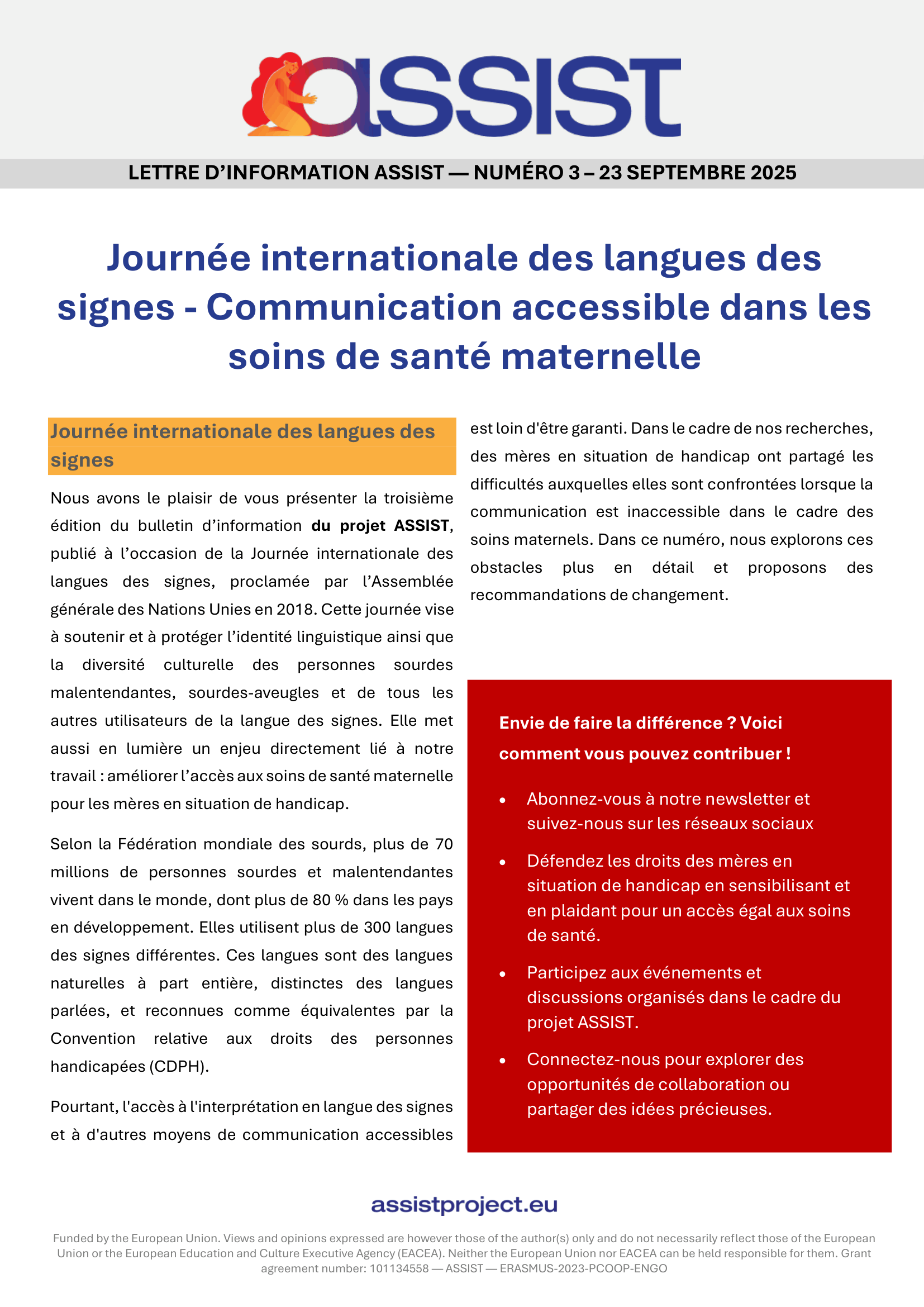 ASSIST Newsletter Third Edition ENG 1